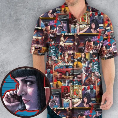 Retro Scenes Mia Wallace Vincent Vega Jules Winnfields Pulp Fiction