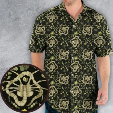 Facehugger Flower Pattern Alien