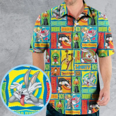 Cartoon Characters Looney Toons Button Down Shirt