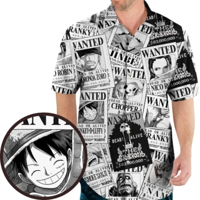 Aloha Strawhat One Piece Button Up