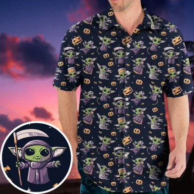 Cute Baby Yoda Halloween Pattern