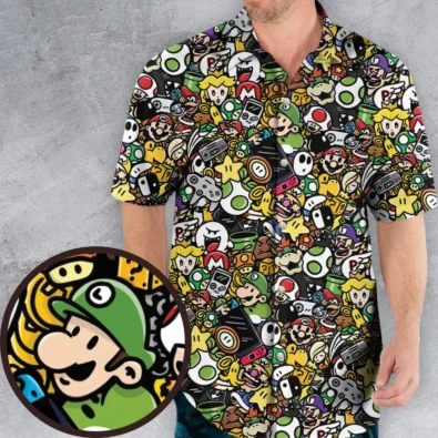 Super Mario Characters All In One Pattern