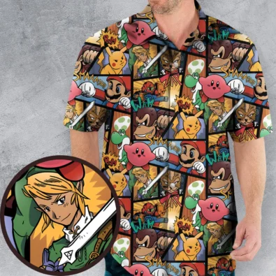 Super Smash Bros Characters Pattern Hawaiian