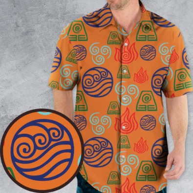 Bending Elements Avatar Button Up
