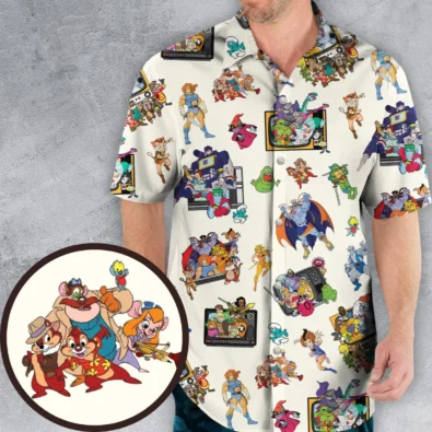 80s Famous Cartoon Characters Pattern