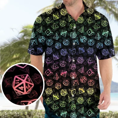 Dungeons and Dragons Rainbow Dice Set Pattern
