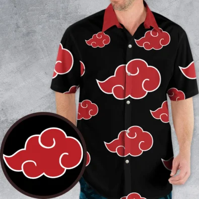 Naruto Akatsuki Button Up