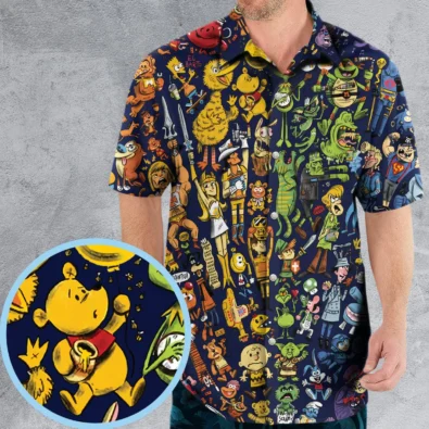 Raised by Rainbows Iconic Characters Pattern