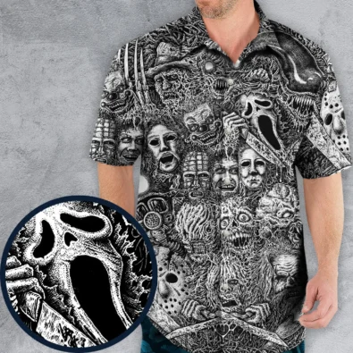 Horror Movie Assemblage Ghostface Xenomorph Pinhead Freddy Michael Myers